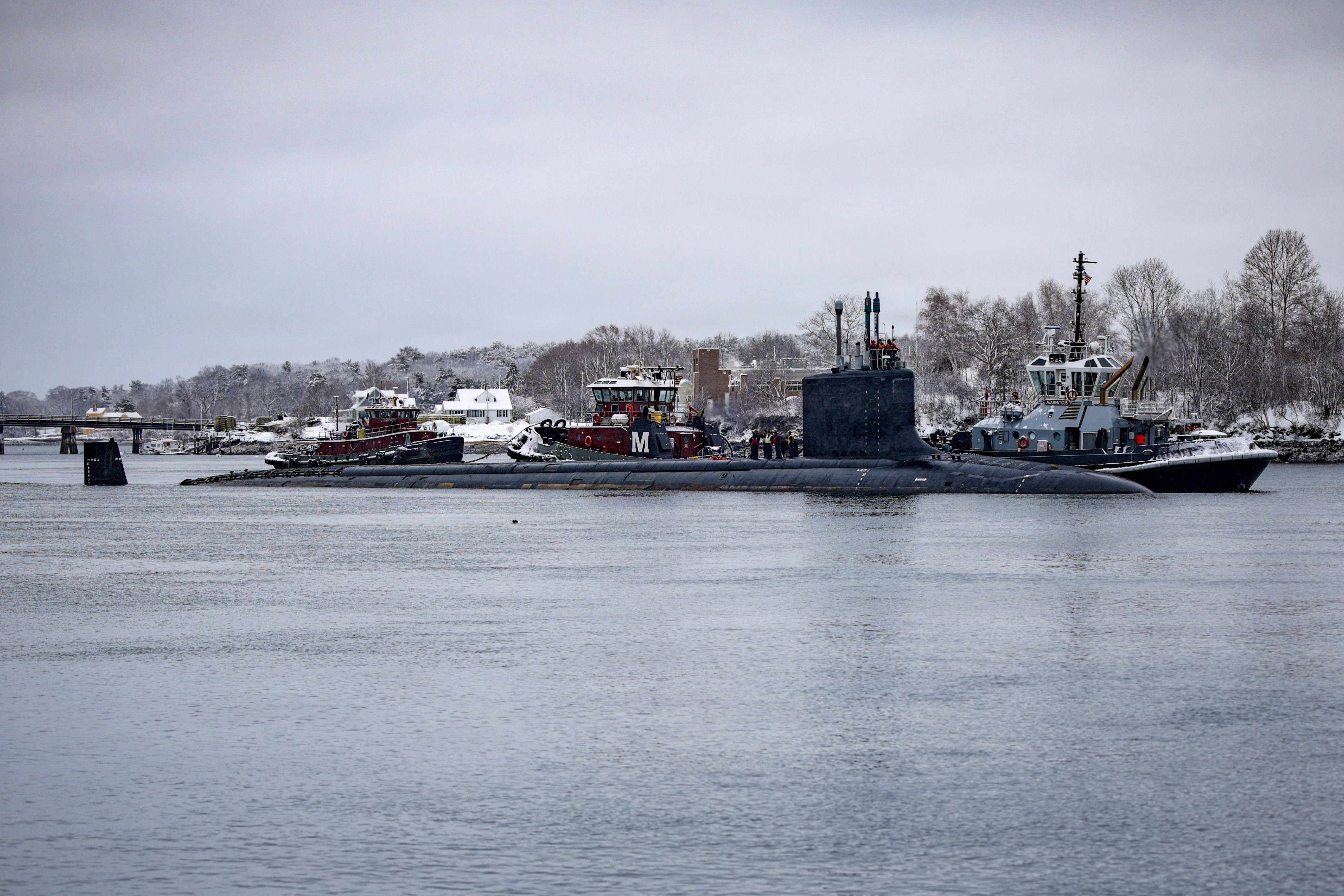 USS New Mexico arrives at Portsmouth Naval Shipyard